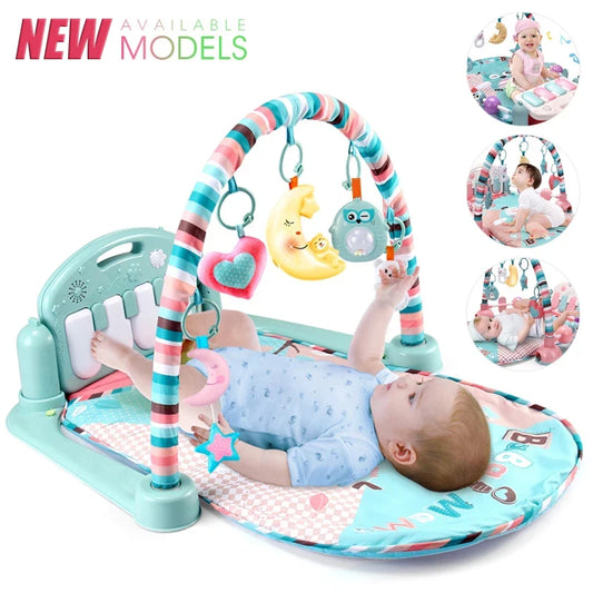 Baby Fitness Stand Music Play Gym Activity Toys Newborn Piano.