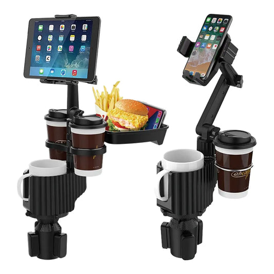 5 in 1 Car Tablet Stand, Cup Holder, Drinking Bottle holder, Bracket Removable Phone Holder